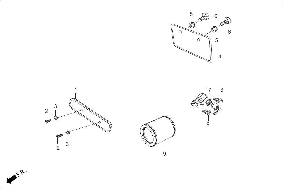 F-28A FR./RR. NUMBER PLATE (OPTIONAL) assembly diagram for Hero HF Deluxe (Feb, 2017)