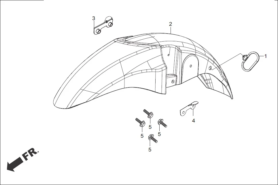 F-6 FRONT FENDER diagram showing 61103-KST-940