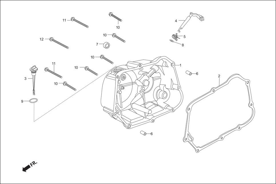 E-5 RIGHT CRANK CASE COVER