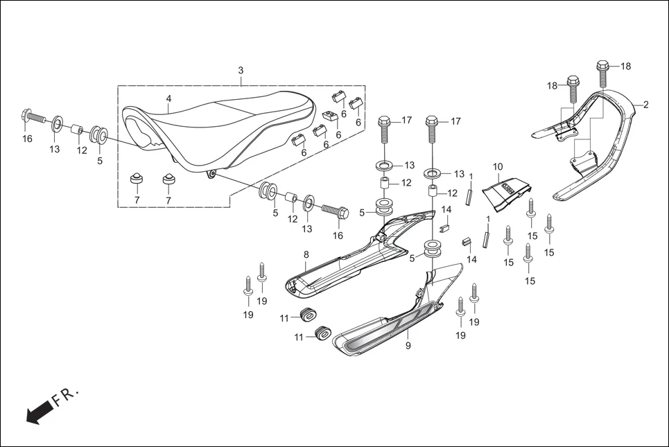 F-12 SEAT ASSY./ GRIP REAR diagram showing 83551-300-000