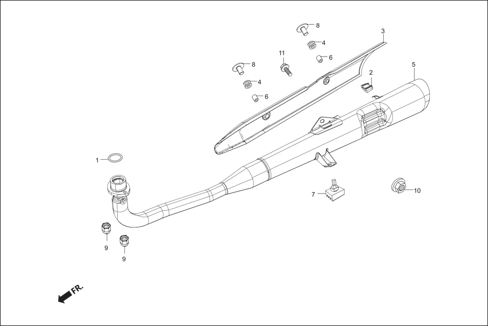 F-16 MUFFLER diagram showing 18345-MBT-610