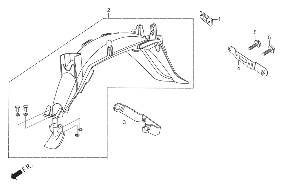 F-21 REAR FENDER diagram showing 80100-KST-940