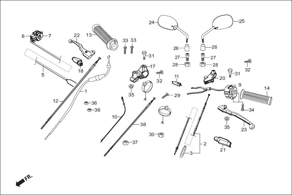 F-3-SELF HANDLE LEVER / SWITCH / CONTROL CABLE diagram showing 94050-06000