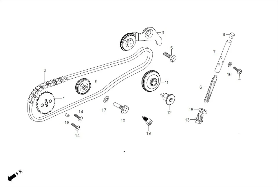 E-4 CAM CHAIN TENSIONER