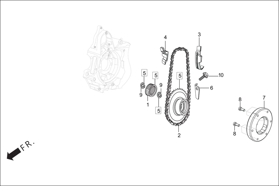 E-7B-SELF STARTING CLUTCH (SELF START)