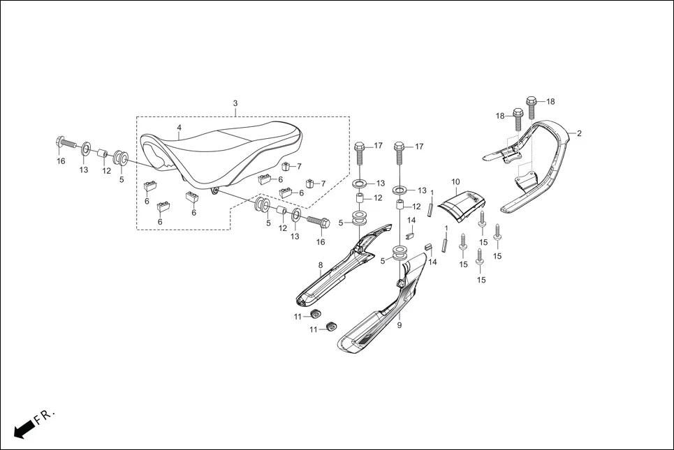 F-12-SELF SEAT ASSY./ GRIP REAR diagram showing 77210-ACK-010T