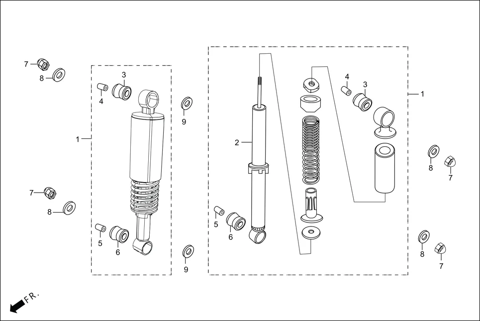 F-20-SELF REAR CUSHION diagram showing 52400-AAH-000U