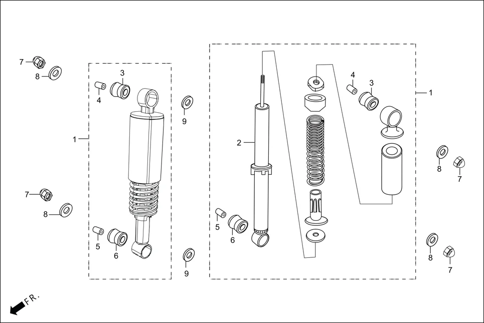 F-20A-SELF REAR CUSHION diagram showing 52489-AAD-501
