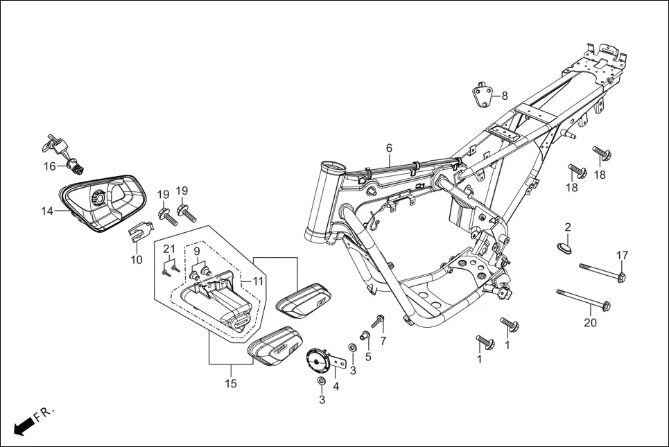F-25-SELF FRAME BODY/UTILITY BOX diagram showing 83540-ACK-010
