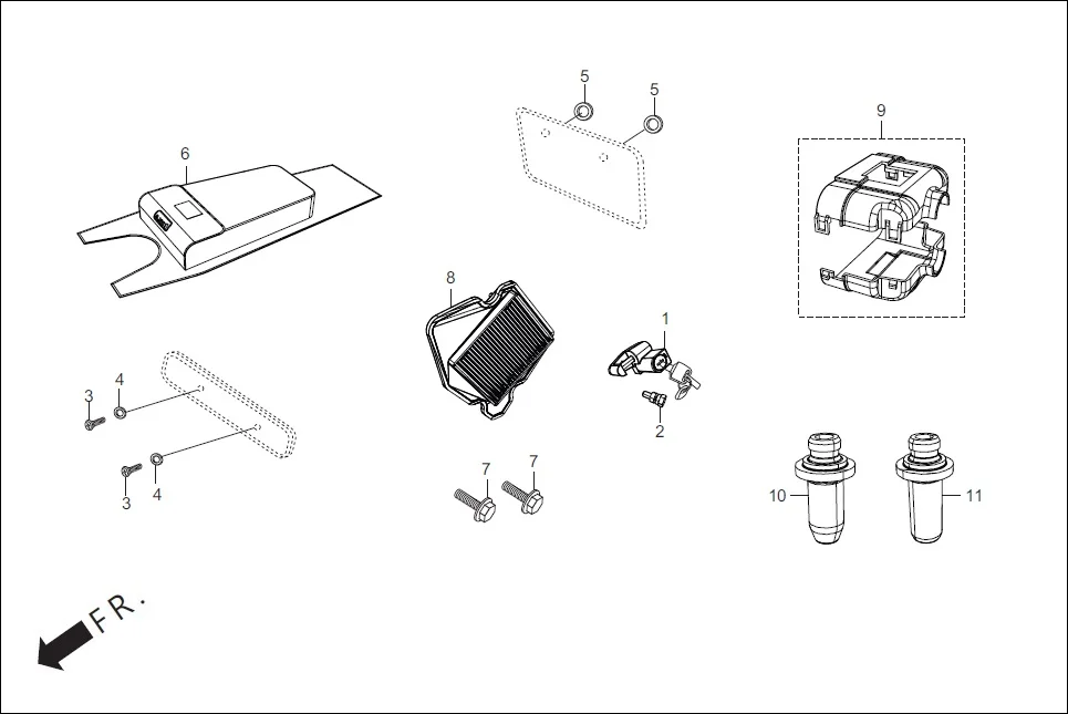 F-28A (OPTIONAL) assembly diagram for Hero HF Deluxe i3S BSVI (Jan, 2020)