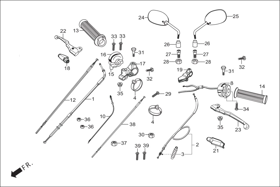 F-3-KICK HANDLE LEVER/SWITCH/CONTROL CABLE diagram showing 53172-KTC-900