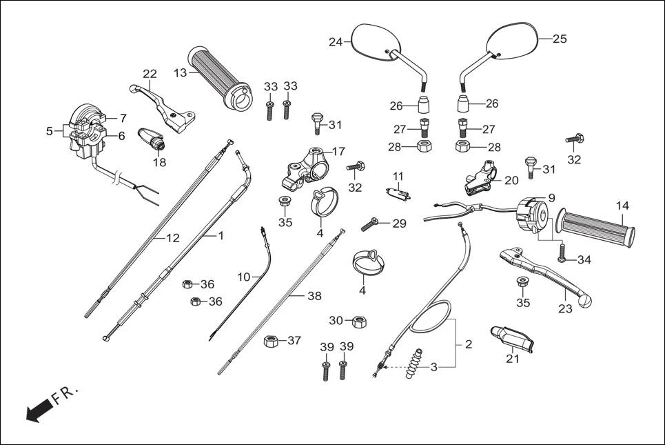 F-3-SELF HANDLE LEVER/SWITCH/CONTROL CABLE diagram showing 94002-08000-0S