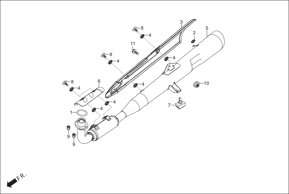 F-16 MUFFLER diagram showing 18331-ACK-200