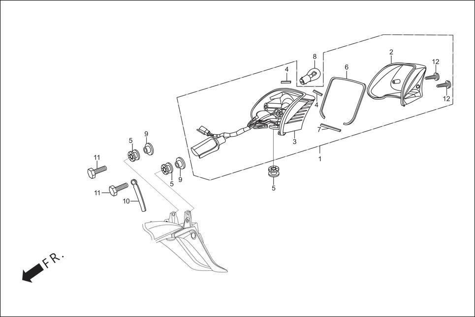 F-23 TAIL LIGHT diagram showing 33708-KST-941