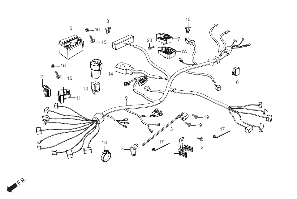 F-24 WIRE HARNESS/BATTERY diagram showing 90306-KVT-941