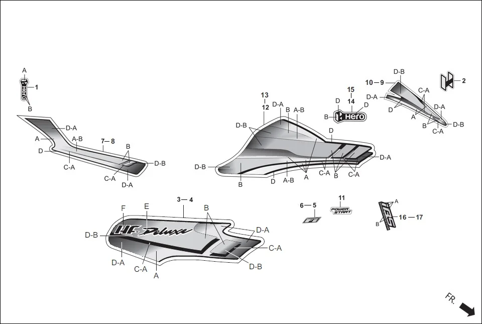 F-27 STRIPES/MARK diagram showing 85404-AAC-800