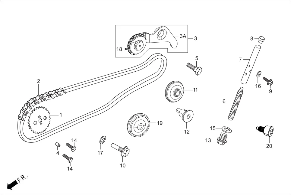E-4 CAM CHAIN TENSIONER