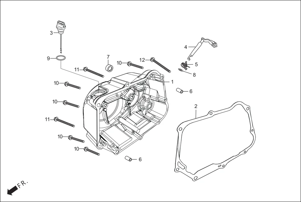 E-5 RIGHT CRANKCASE COVER