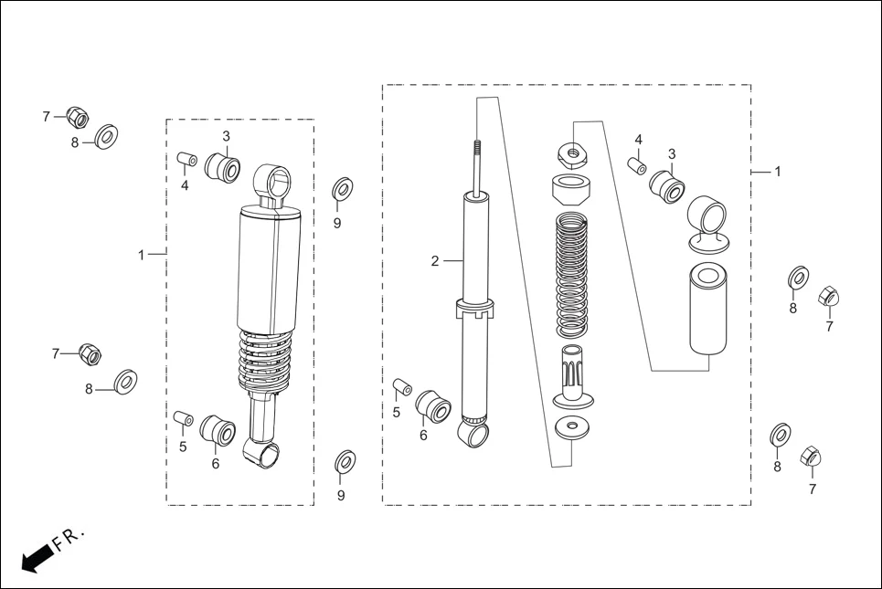 F-20 REAR CUSHION assembly diagram for Hero HF Deluxe(Jan,2023)