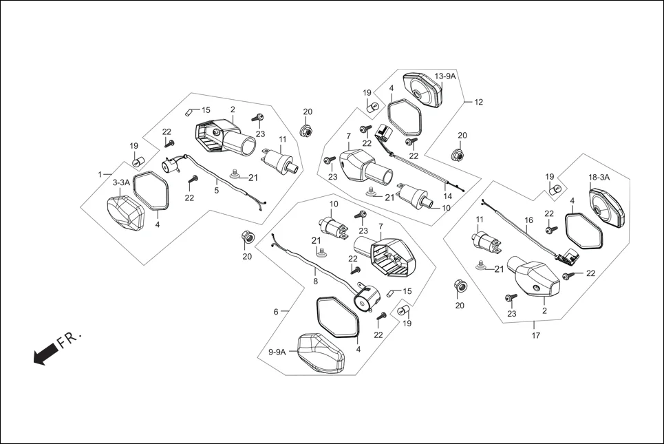 F-22 WINKERS assembly diagram for Hero HF Deluxe(Jan,2023)