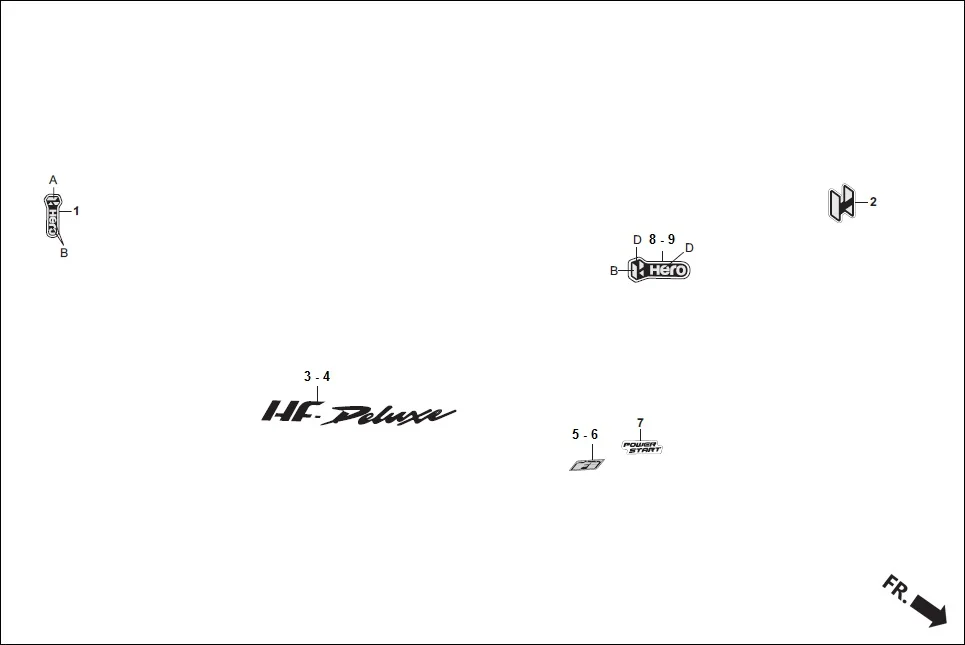 F-27A STRIPES/MARK assembly diagram for Hero HF Deluxe(Jan,2023)