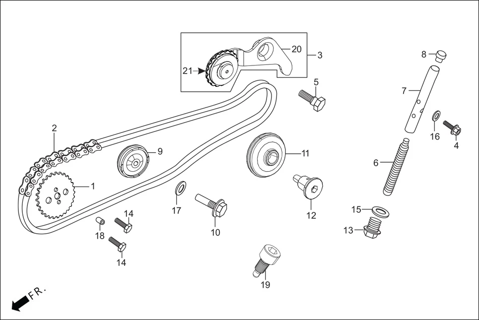 E-4 CAM CHAIN TENSIONER