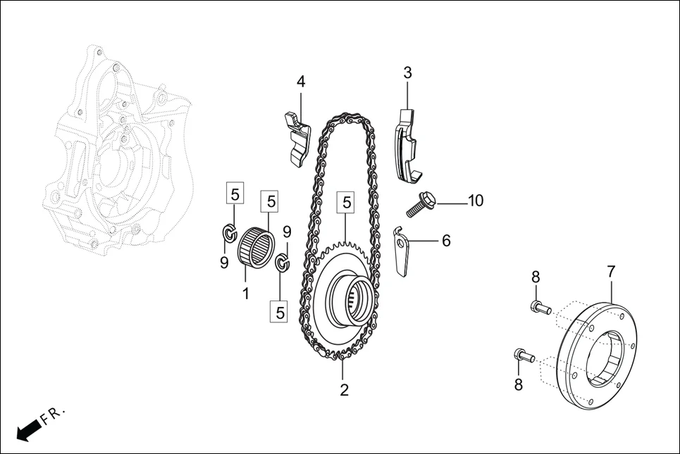 E-7B-SELF STARTING CLUTCH  (SELF START)