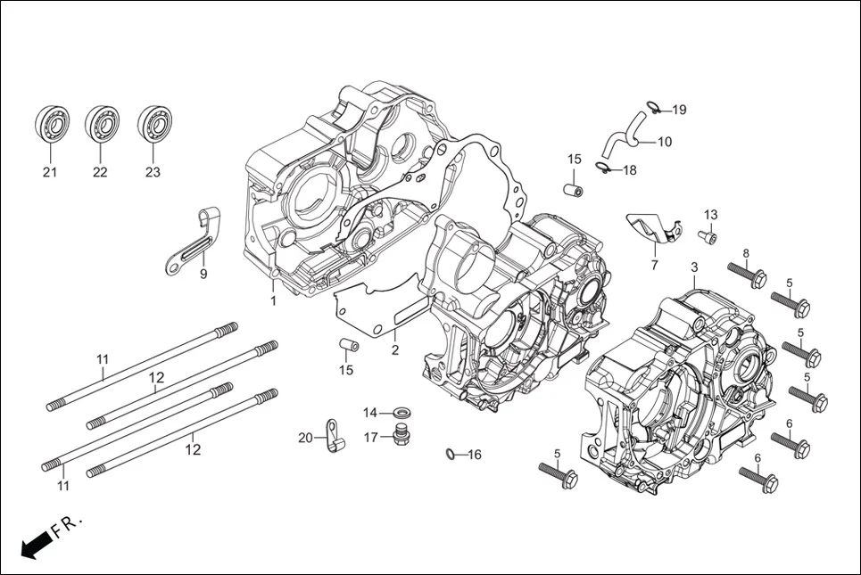 E-8-KICK CRANK CASE