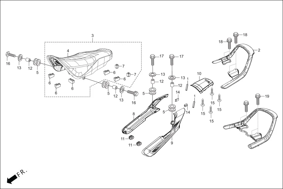 F-12-SELF SEAT ASSY./ GRIP REAR diagram showing 77200-KST-940
