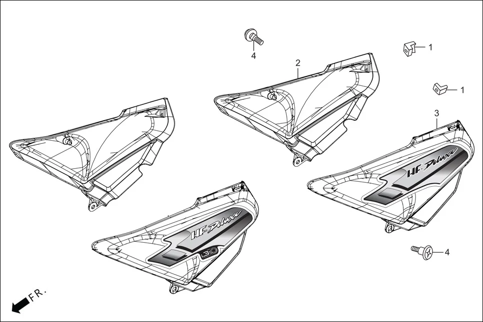F-14-KICK SIDE COVER diagram showing 83502-KCC-900