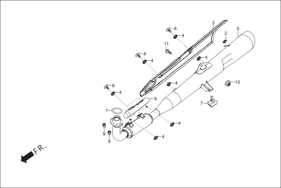 F-16 MUFFLER diagram showing 18331-ACK-000