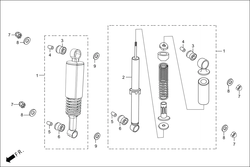 F-20A-SELF REAR CUSHION diagram showing 52489-AAD-501