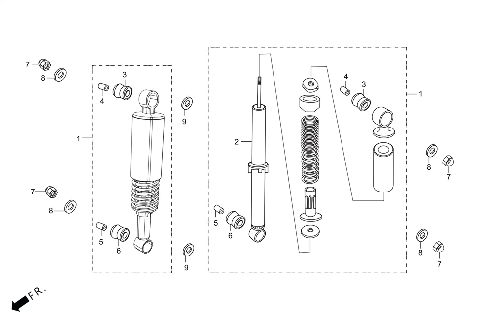 F-20-KICK REAR CUSHION diagram showing 52400-AAH-000U