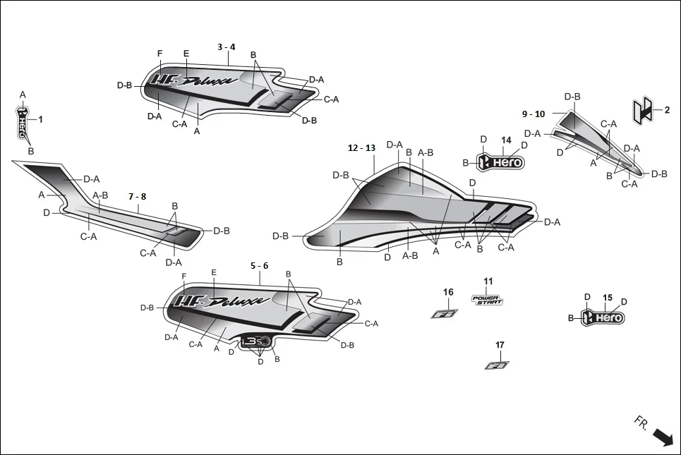 F-27-SELF STRIPES/MARK diagram showing 86115-ACK-000W