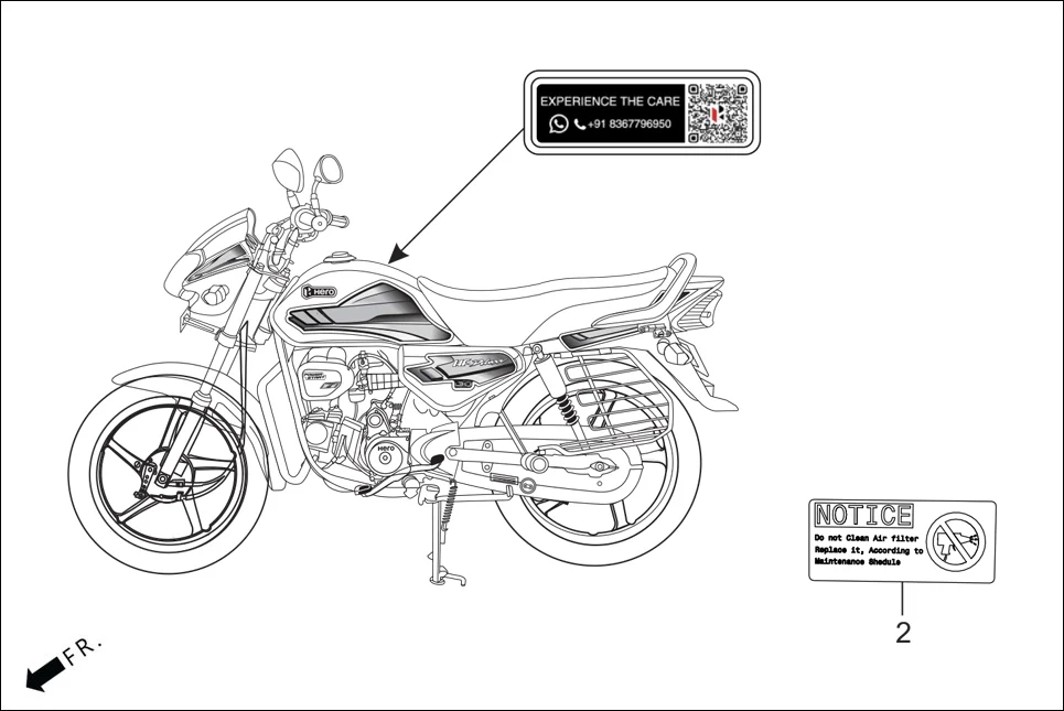 F-30 MARK CAUTION diagram showing 87509-AAP-000