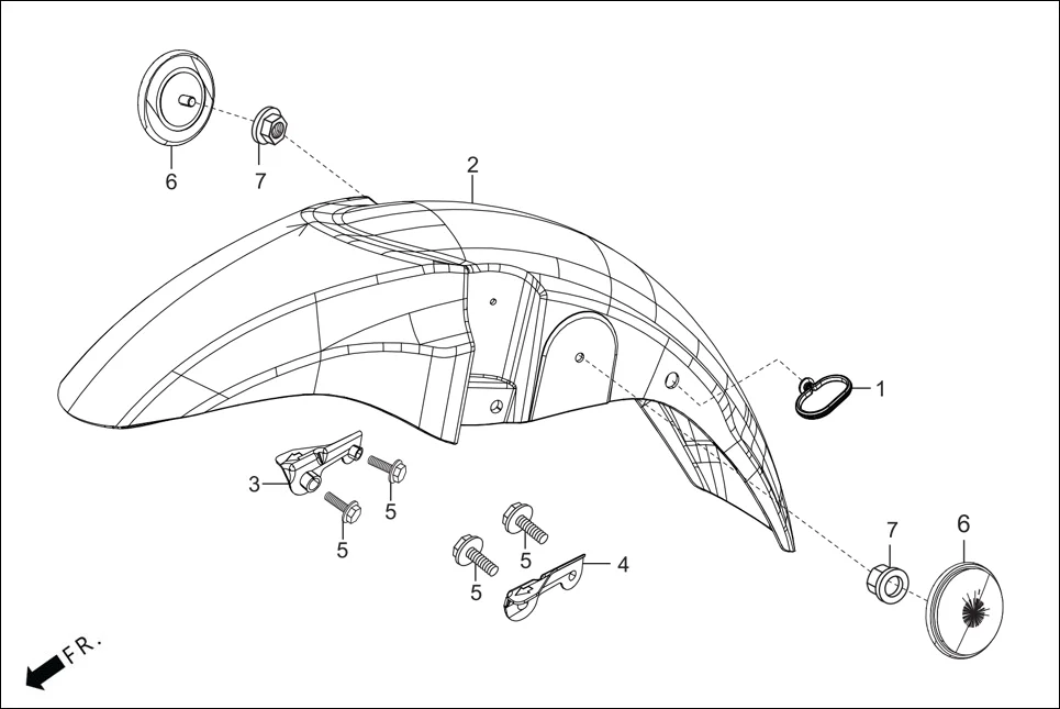 F-6-SELF FRONT FENDER diagram showing 94050-06000