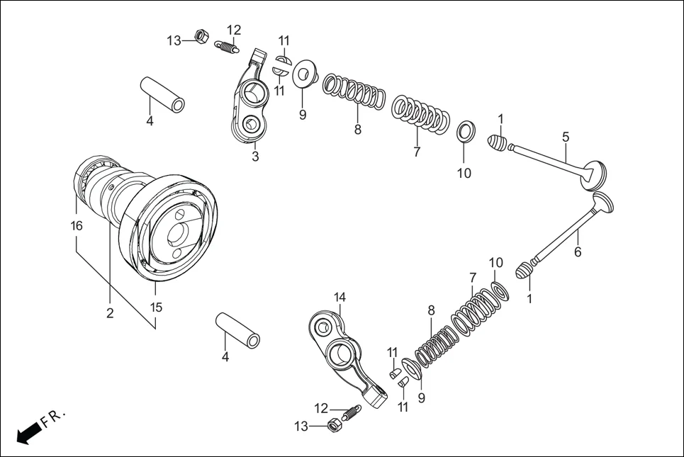 E-3 CAM SHAFT/VALVE