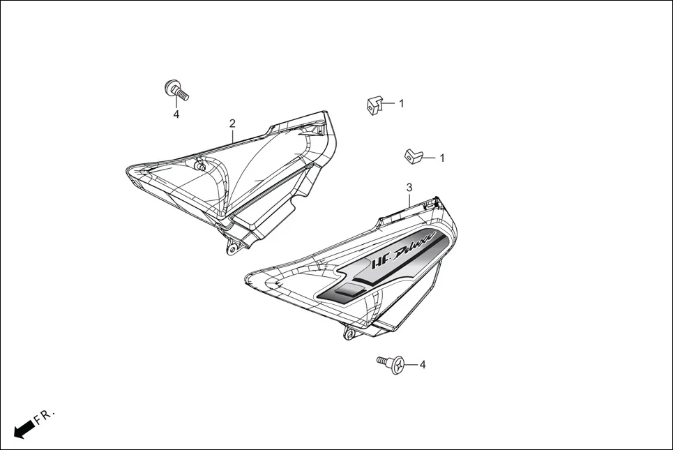 F-14-KICK SIDE COVER diagram showing 83502-KCC-900