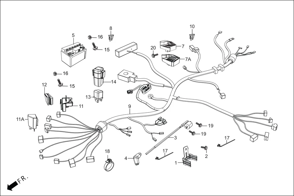 F-24-SELF WIRE HARNESS/BATTERY diagram showing 90306-KVT-941