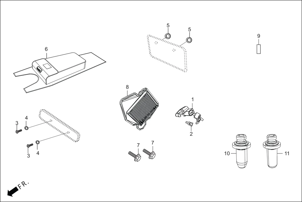 F-28A (OPTIONAL) assembly diagram for Hero HF Deluxe i3S BSVI (Mar,2022)