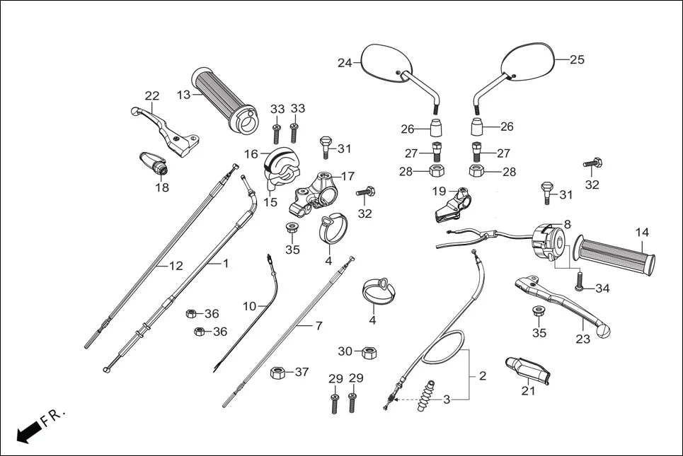 F-3-KICK HANDLE LEVER/SWITCH/CONTROL CABLE diagram showing 53172-KTC-900
