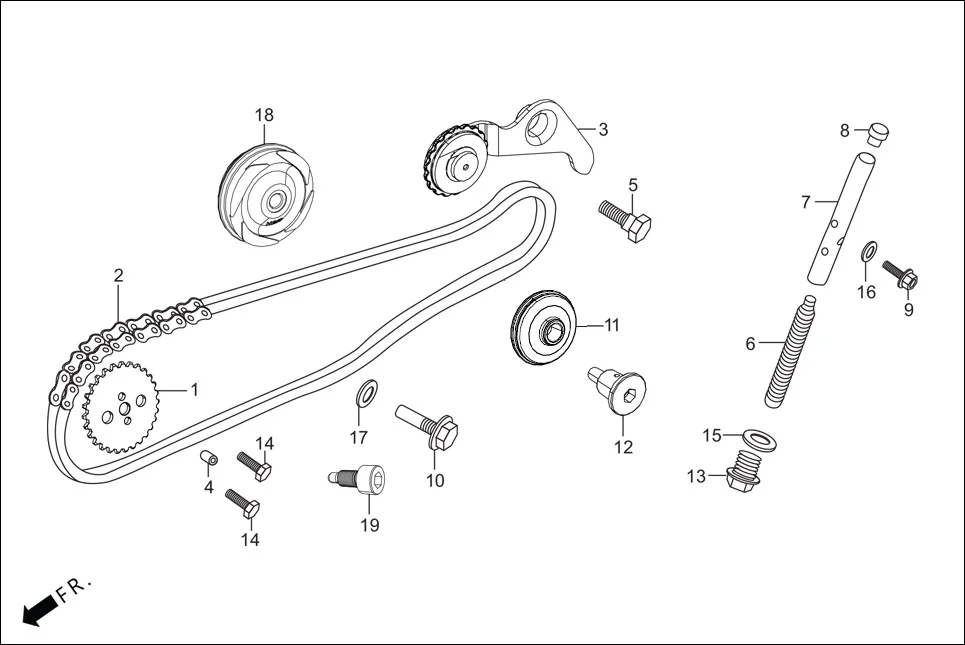 E-4 CAM CHAIN TENSIONER