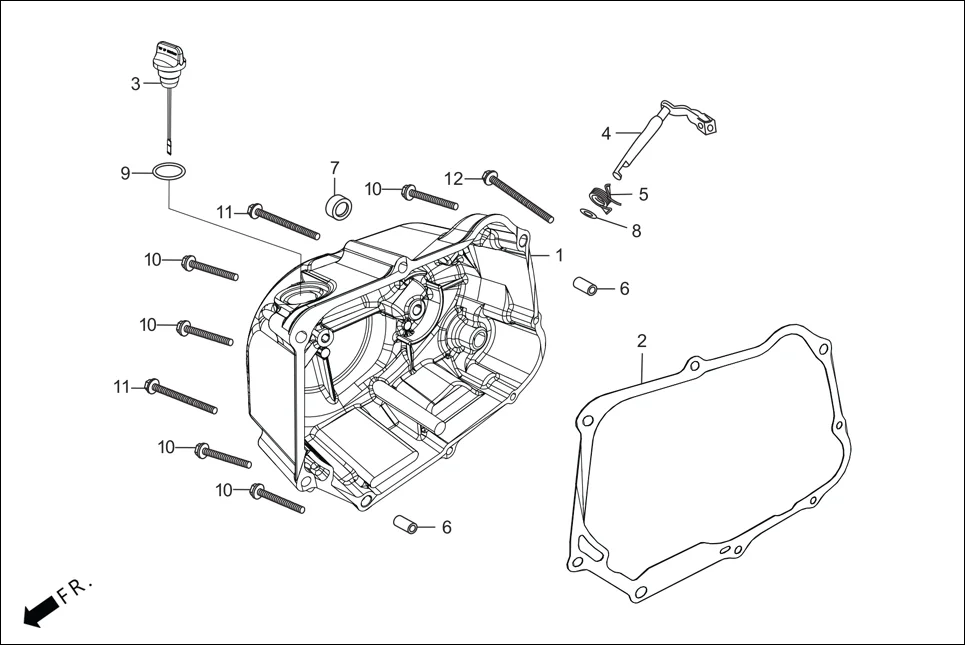 E-5 RIGHT CRANKCASE COVER