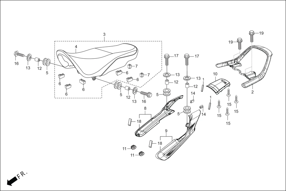 F-12 SEAT ASSY./ GRIP REAR diagram showing 77200-KST-940