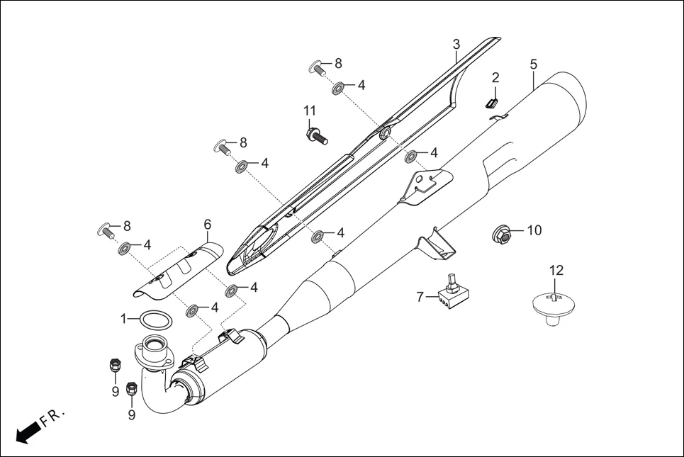 F-16 MUFFLER diagram showing 18331-ACK-200