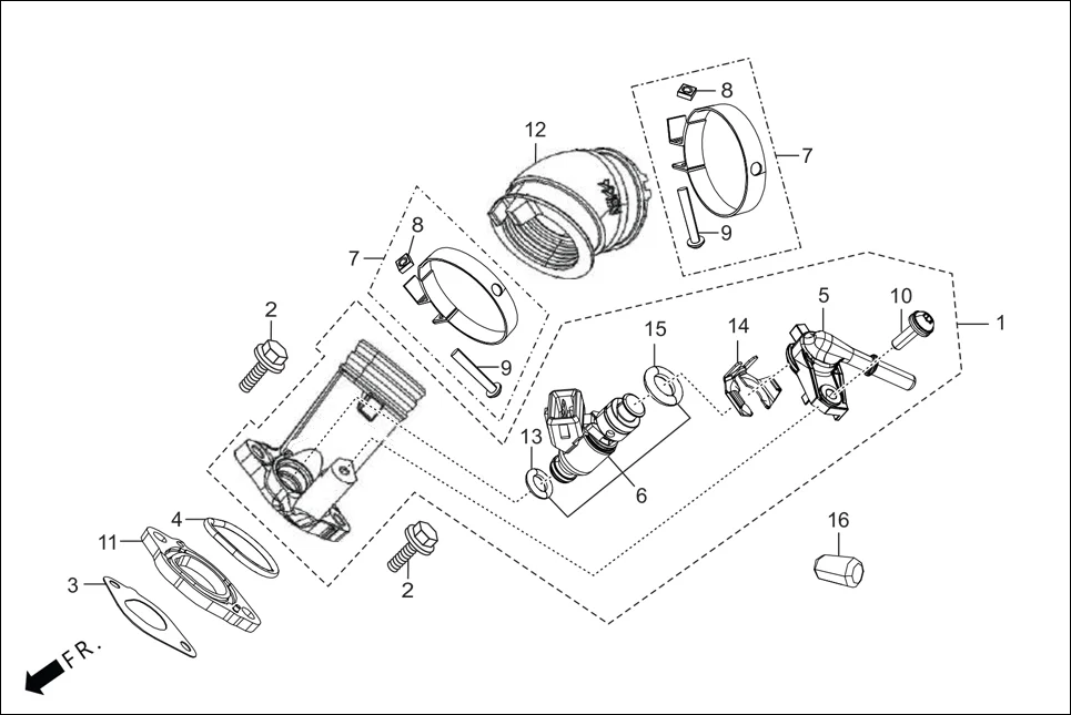 E-13A INJECTOR ASSY. FUEL/INLET PIPE ASSY.