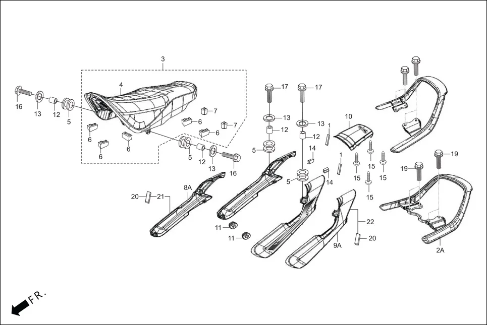 F-12-KICK SEAT ASSY./ GRIP REAR assembly diagram for Hero HF-Deluxe(March,2023)