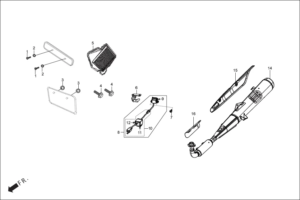 F-28A (OPTIONAL) assembly diagram for Hero HF-Deluxe(March,2023)