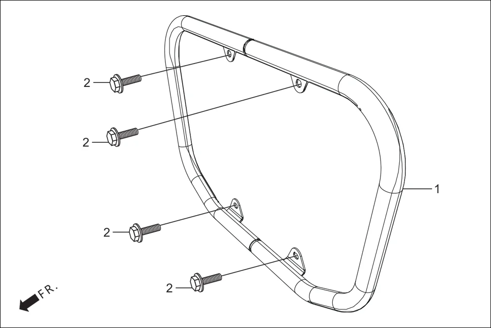 F-28-KICK GUARD ENGINE assembly diagram for Hero HF-Deluxe(March,2023)