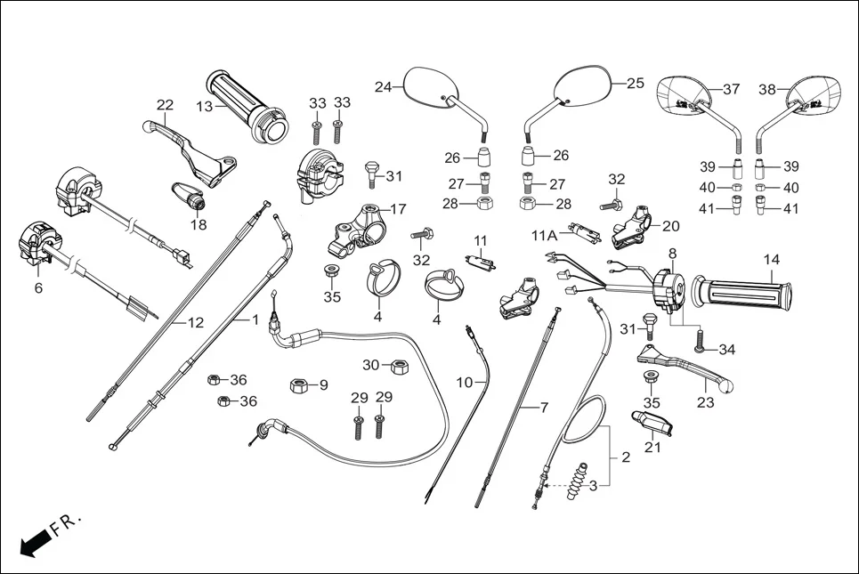 F-3-i3S HANDLE LEVER/SWITCH/CONTROL CABLE diagram showing 94001-05070-0S
